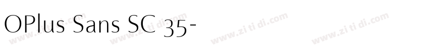 OPlus Sans SC 35字体转换